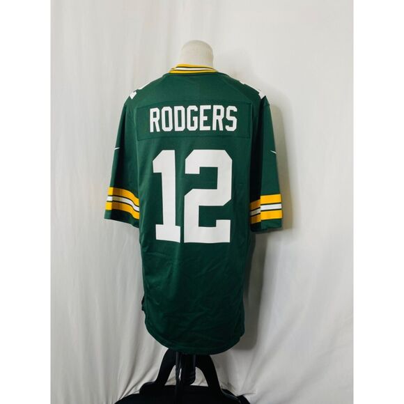 Green Bay Packers Nike Men’s Jersey Green NFL #12 Aaron Rodgers Size Medium - Picture 3 of 7